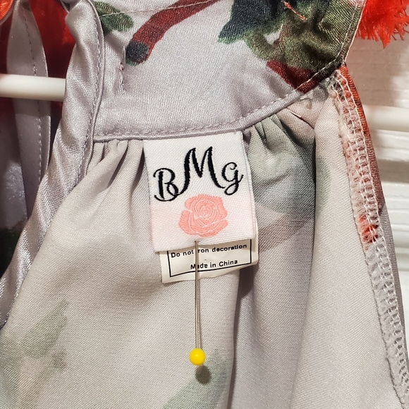 Mia Belle Girls Sleeveless Windswept Garden Hi-Lo Dress Size 7 - Picture 6 of 8